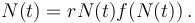 N'(t) = r N(t) f(N(t))%5C, .